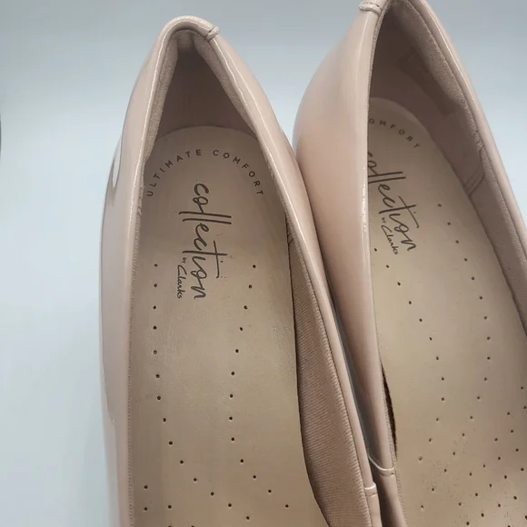 Clark's Collection Champagne Pink Platform Heels Sz.8 - Picture 5 of 12